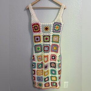 Handmade Crochet Patchwork Dress